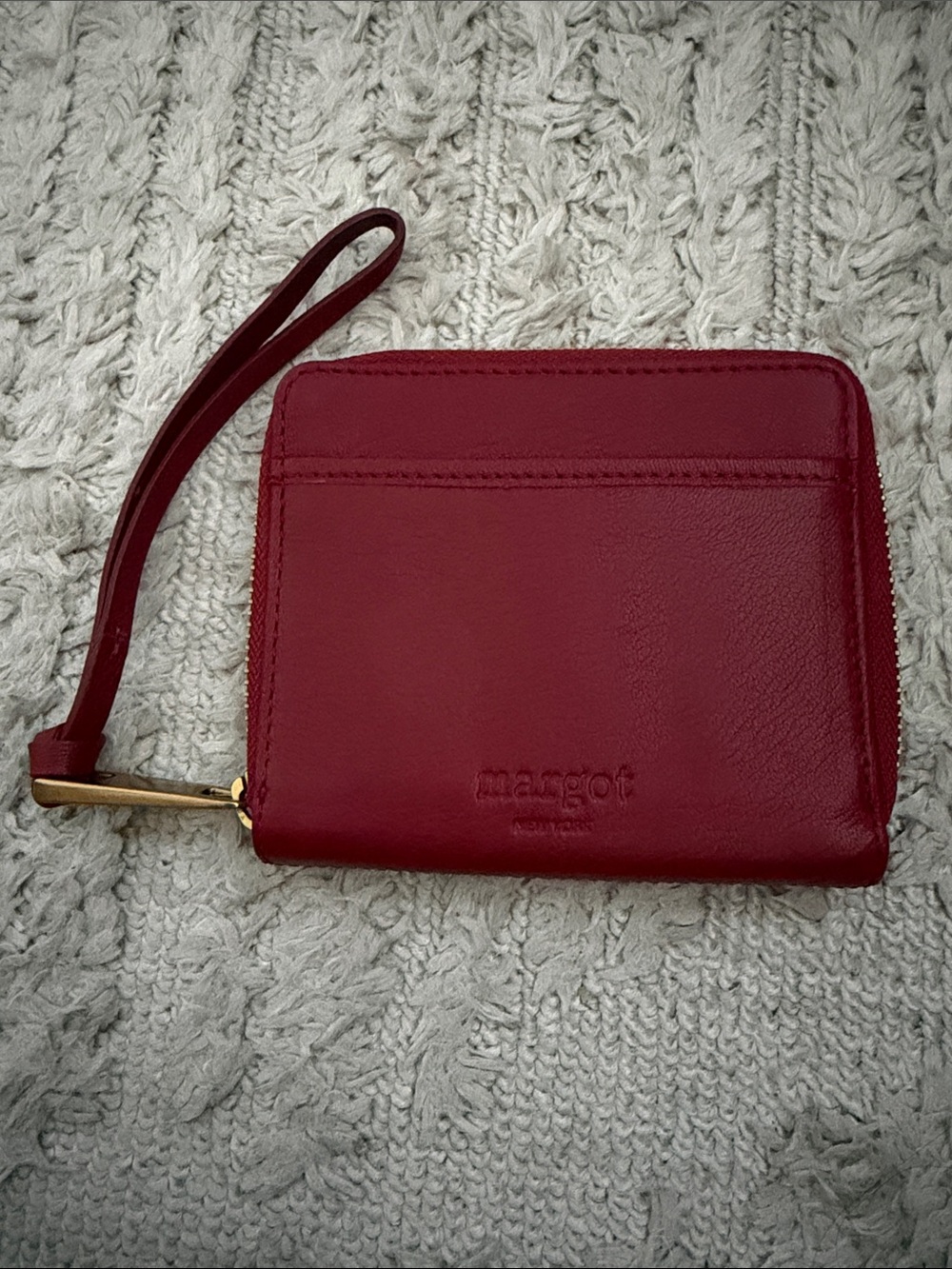 Margot red leather wallet